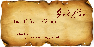 Gulácsi Éva névjegykártya